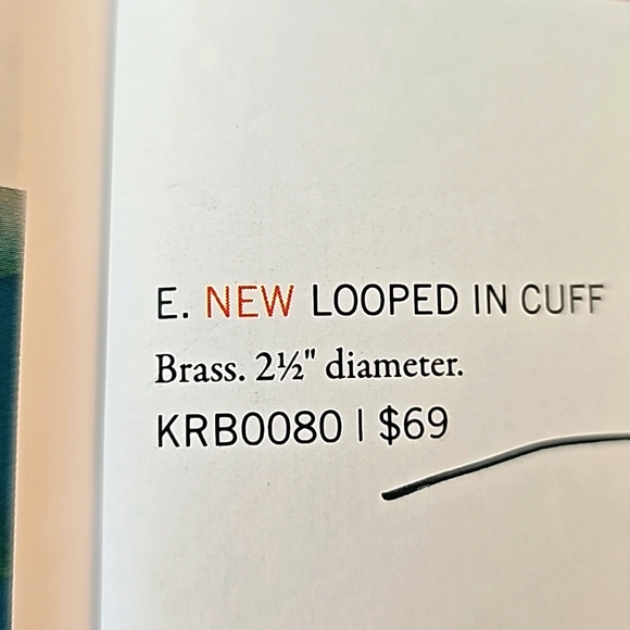 Silpada Looped in Cuff Hammered Brass Bracelet  KRB0080 - Picture 8 of 8